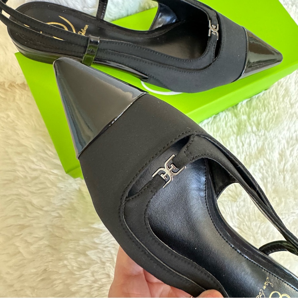 NIB Sam Edelman 6.5M Cecelia Slingback Flats Blk